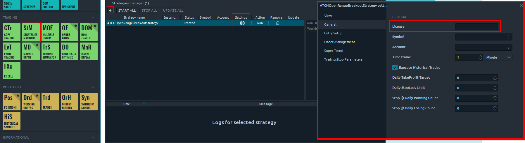 how to import strategy to quantower